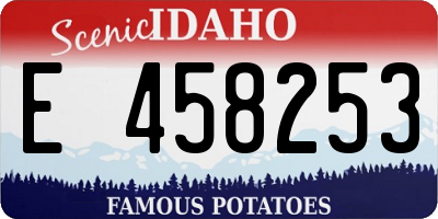 ID license plate E458253
