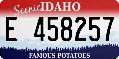 ID license plate E458257