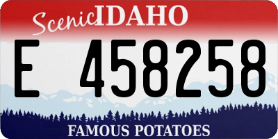 ID license plate E458258