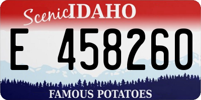 ID license plate E458260