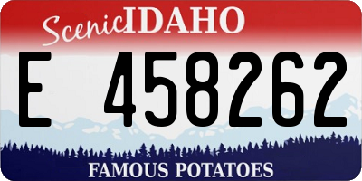 ID license plate E458262