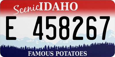 ID license plate E458267