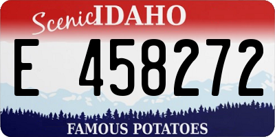 ID license plate E458272