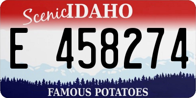 ID license plate E458274