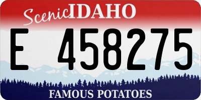 ID license plate E458275