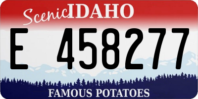 ID license plate E458277