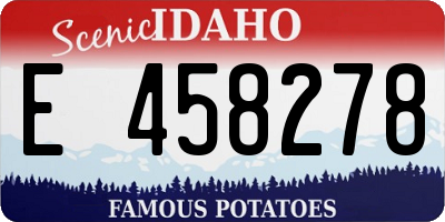 ID license plate E458278