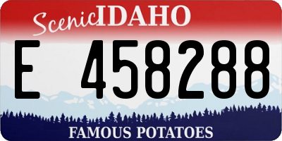 ID license plate E458288