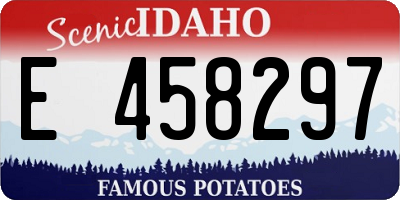 ID license plate E458297