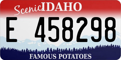 ID license plate E458298