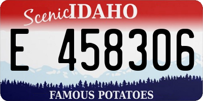 ID license plate E458306