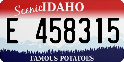 ID license plate E458315