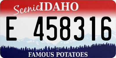 ID license plate E458316