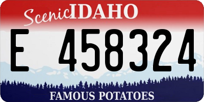 ID license plate E458324