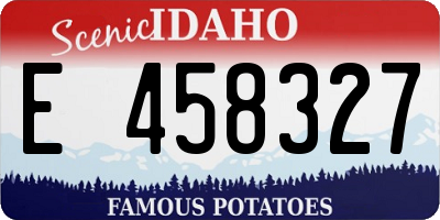 ID license plate E458327