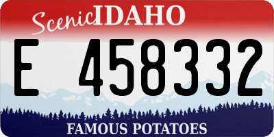 ID license plate E458332