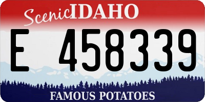 ID license plate E458339