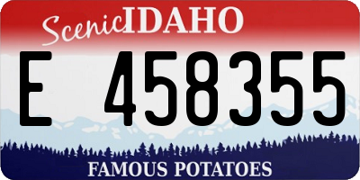 ID license plate E458355