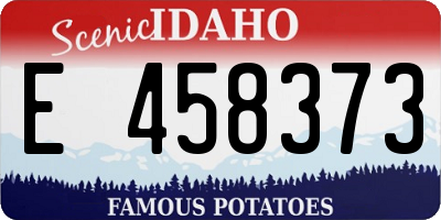 ID license plate E458373