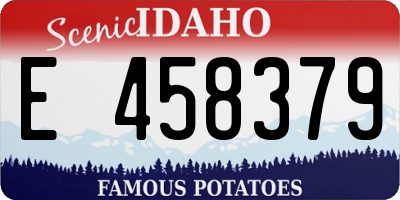 ID license plate E458379