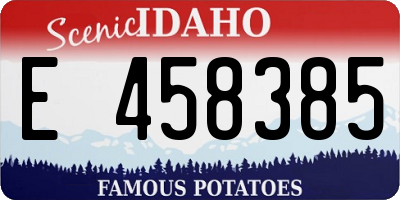 ID license plate E458385