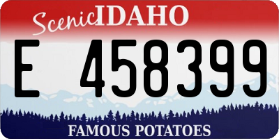ID license plate E458399