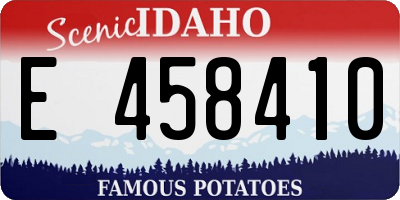 ID license plate E458410