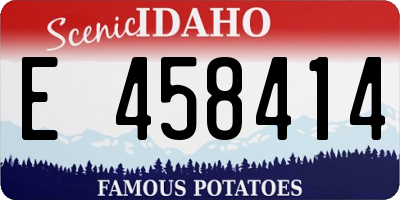 ID license plate E458414