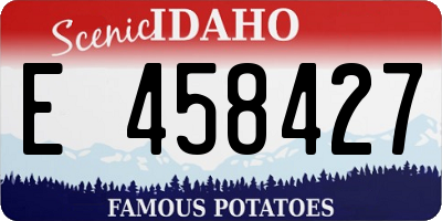 ID license plate E458427