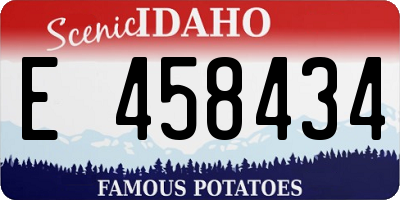 ID license plate E458434