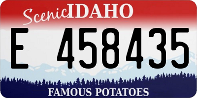 ID license plate E458435