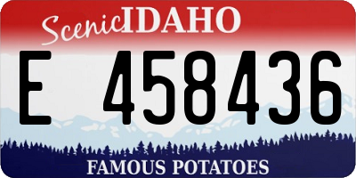 ID license plate E458436