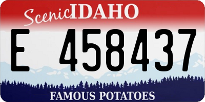 ID license plate E458437