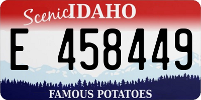 ID license plate E458449