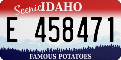ID license plate E458471