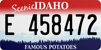 ID license plate E458472