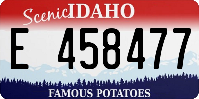 ID license plate E458477