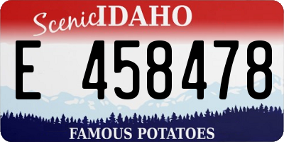 ID license plate E458478