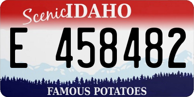 ID license plate E458482