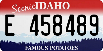 ID license plate E458489