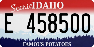 ID license plate E458500