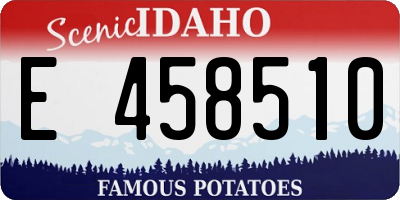 ID license plate E458510