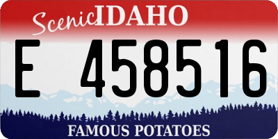 ID license plate E458516