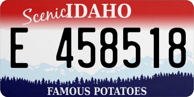 ID license plate E458518