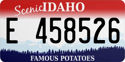 ID license plate E458526