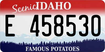 ID license plate E458530