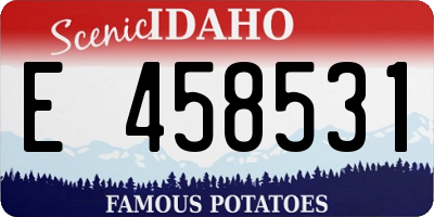 ID license plate E458531