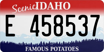 ID license plate E458537