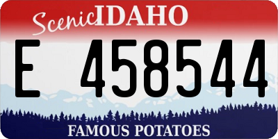 ID license plate E458544