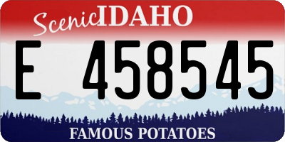 ID license plate E458545
